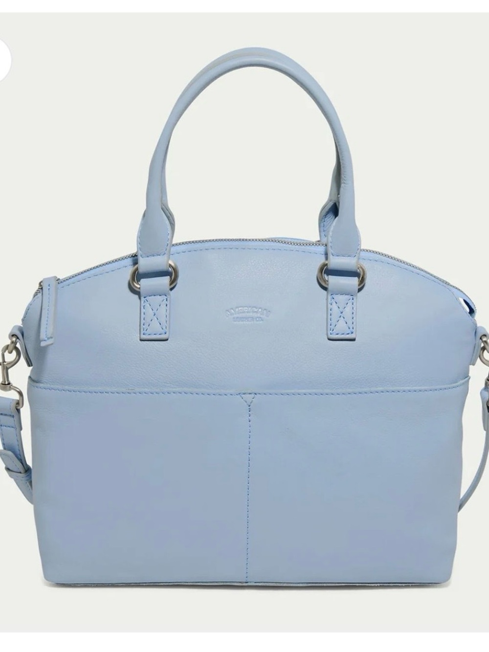 American Leather Brand Carrie Dome Satchel NWOT
Light gray blue. - Picture 12 of 16